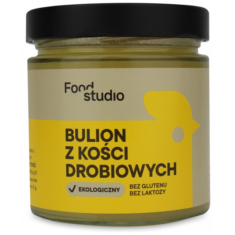 BULION Z KOŚCI DROBIOWYCH BEZGLUTENOWY BIO 350 ml - FOOD STUDIO