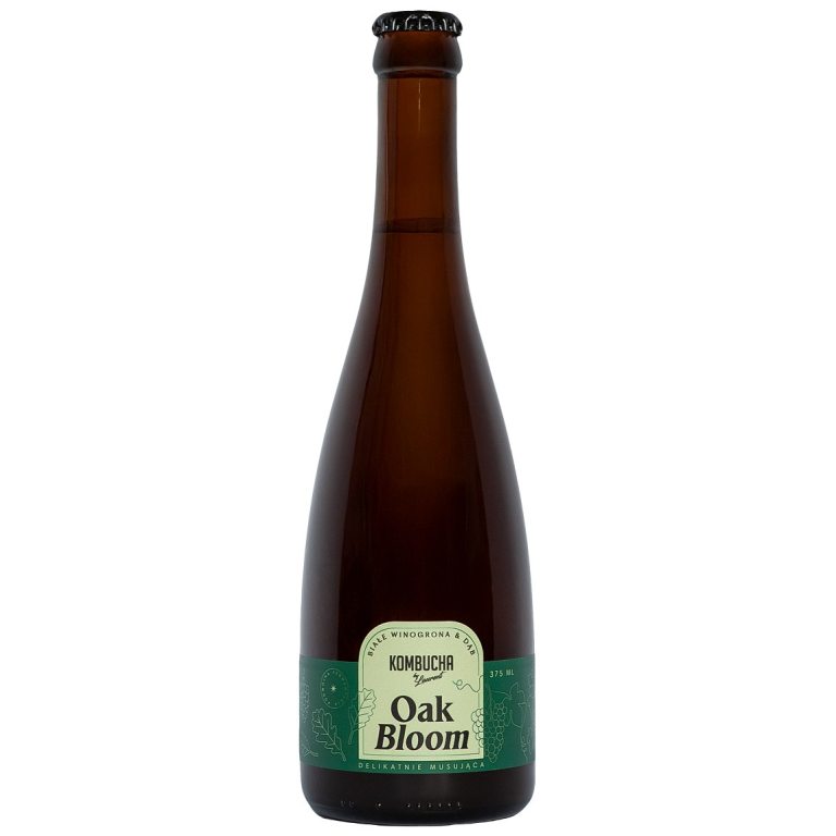 KOMBUCHA OAK BLOOM NA PŁATKACH DĘBU O SMAKU BIAŁYCH WINOGRON BIO 375 ml - KOMBUCHA BY LAURENT