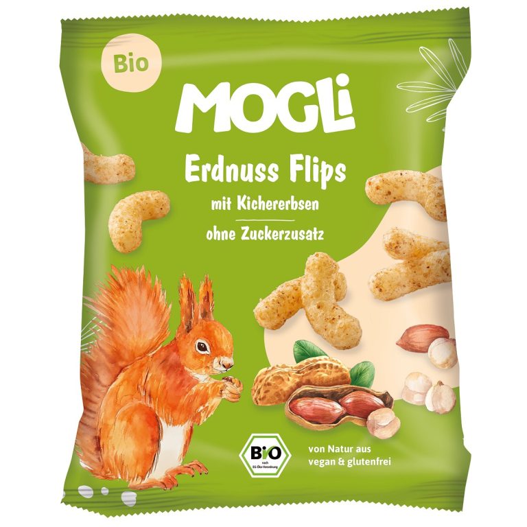 CHRUPKI O SMAKU ORZESZKÓW ZIEMNYCH BIO 30 g - MOGLI