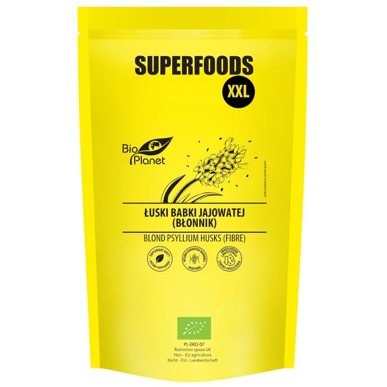 ŁUSKI BABKI JAJOWATEJ (BŁONNIK) BIO 400 g - BIO PLANET SUPERFOODS