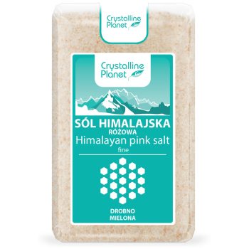 SÓL HIMALAJSKA RÓŻOWA DROBNO MIELONA 600 g - CRYSTALLINE PLANET