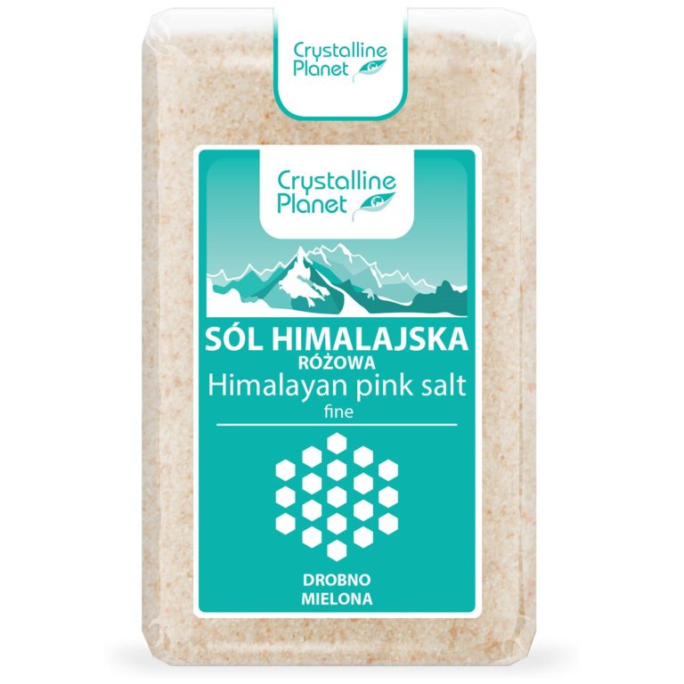 SÓL HIMALAJSKA RÓŻOWA DROBNO MIELONA 600 g - CRYSTALLINE PLANET