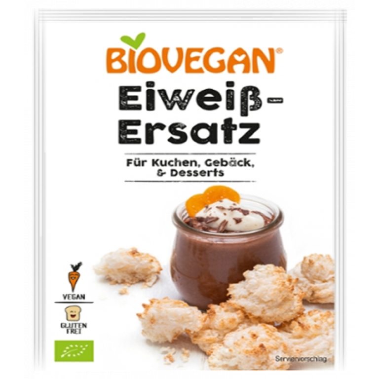 ZAMIENNIK BIAŁKA JAJ W PROSZKU WEGAŃSKI BEZGLUTENOWY BIO (2 x 10 g) 20 g - BIOVEGAN