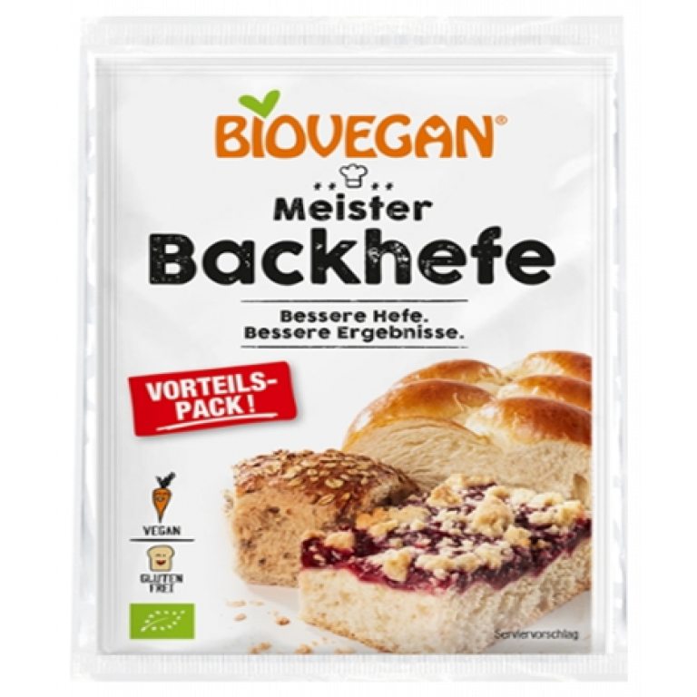 DROŻDŻE SUSZONE BEZGLUTENOWE BIO (3 x 7 g) 21 g - BIOVEGAN