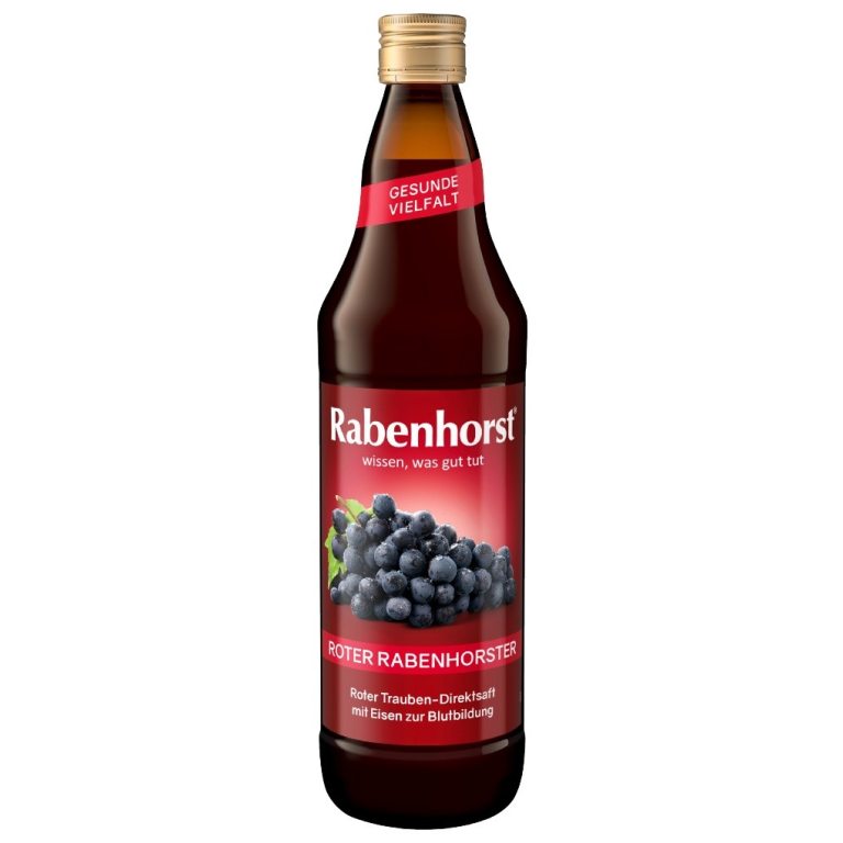 SOK Z CZERWONYCH WINOGRON NFC Z ŻELAZEM 750 ml - RABENHORST