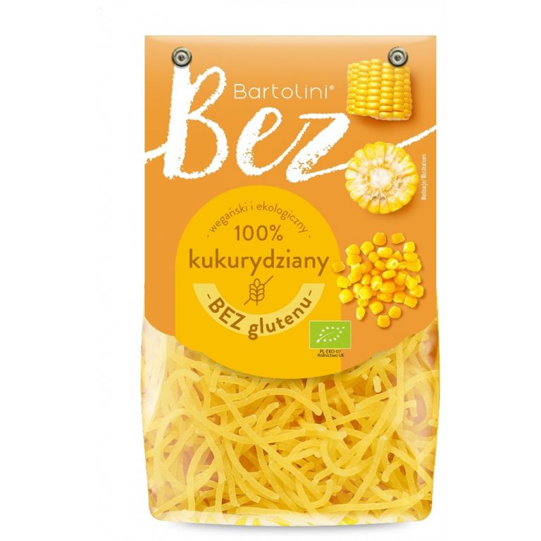 MAKARON (KUKURYDZIANY) KRAJANKA BEZGLUTENOWY BIO 250 g - BARTOLINI