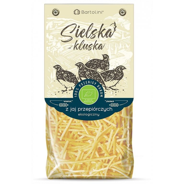 MAKARON (Z JAJ PRZEPIÓRCZYCH) KRAJANKA BIO 250 g - BARTOLINI (SIELSKA KLUSKA)