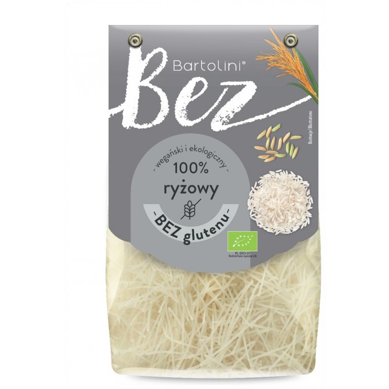 MAKARON (RYŻOWY) KRAJANKA BEZGLUTENOWY BIO 250 g - BARTOLINI