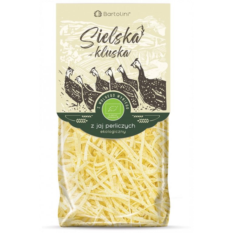 MAKARON (Z JAJ PERLICZYCH) KRAJANKA BIO 250 g - BARTOLINI (SIELSKA KLUSKA)