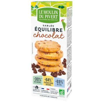 CIASTKA Z DROPSAMI CZEKOLADOWYMI BIO 150 g - LE MOULIN DU PIVERT