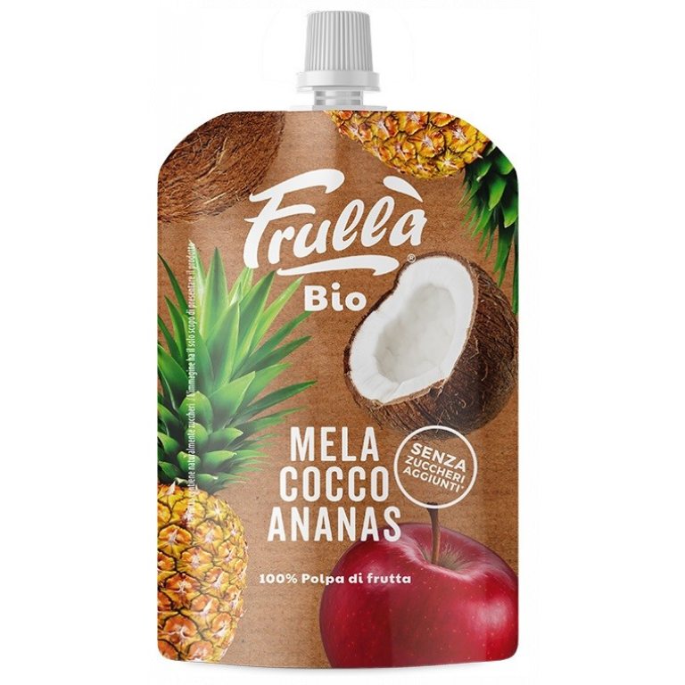 MUS JABŁKO - ANANAS - KOKOS BEZ DODATKU CUKRÓW BIO 100 g - NATURA NUOVA