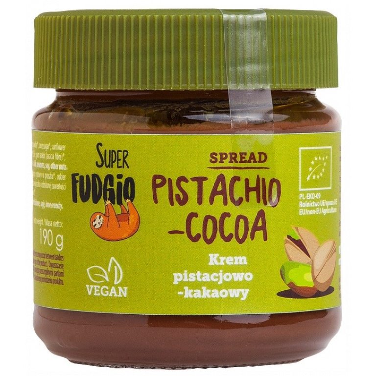 KREM PISTACJOWO - KAKAOWY BEZGLUTENOWY BIO 190 g - ME GUSTO (SUPER FUDGIO)