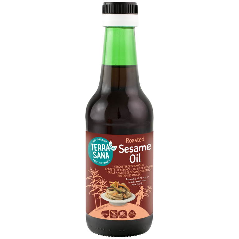 OLEJ SEZAMOWY (Z PRAŻONYCH NASION) BEZGLUTENOWY BIO 250 ml - TERRASANA