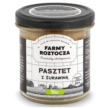 PASZTET DROBIOWO - WIEPRZOWY Z ŻURAWINĄ BIO 180 g (SŁOIK) - FARMY ROZTOCZA