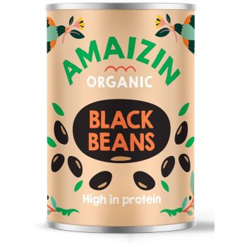FASOLA CZARNA W ZALEWIE BEZGLUTENOWA BIO 400 g (240 g) - AMAIZIN