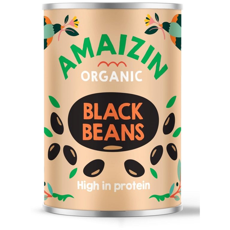 FASOLA CZARNA W ZALEWIE BEZGLUTENOWA BIO 400 g (240 g) - AMAIZIN
