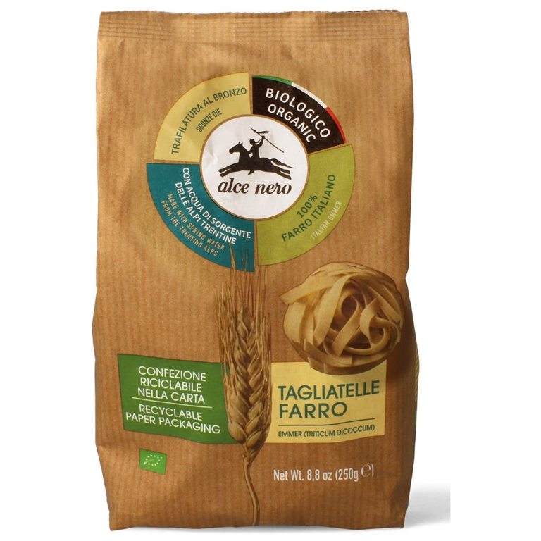 MAKARON (Z PŁASKURKI) GNIAZDA TAGLIATELLE BIO 250 g - ALCE NERO