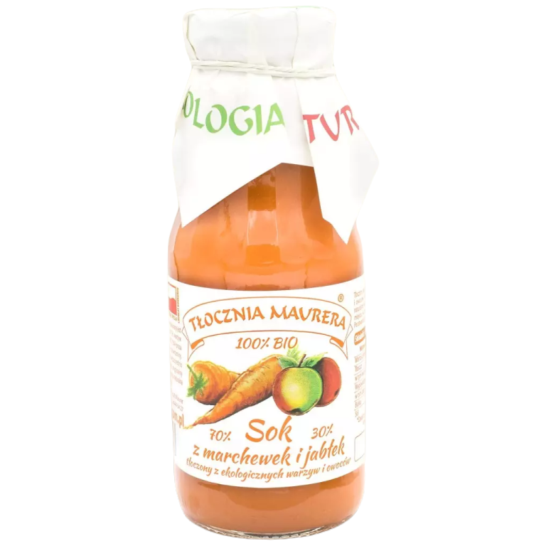 SOK MARCHEWKOWY Z JABŁKIEM NFC BIO 300 ml - TŁOCZNIA MAURERA
