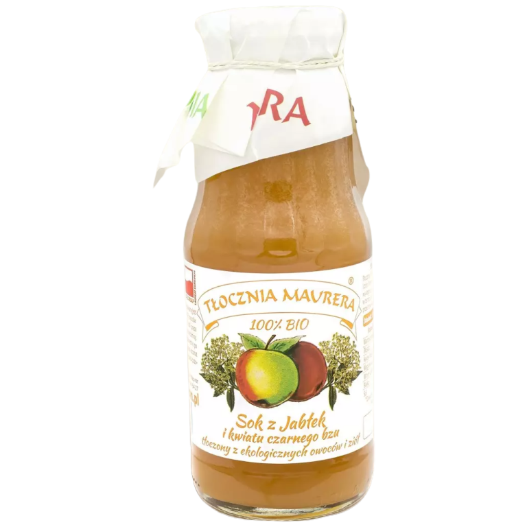 SOK JABŁKOWY Z KWIATEM CZARNEGO BZU NFC BIO 300 ml - TŁOCZNIA MAURERA
