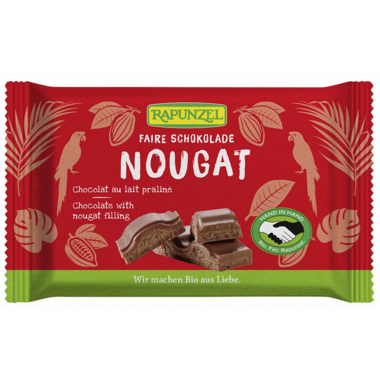 CZEKOLADA MLECZNA Z NADZIENIEM NUGATOWYM FAIR TRADE BIO 100 g - RAPUNZEL