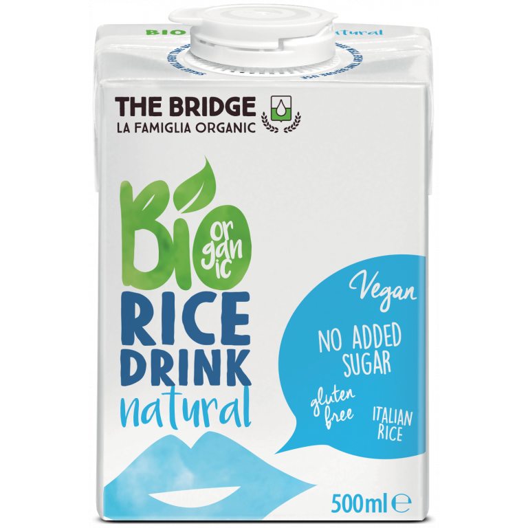 NAPÓJ RYŻOWY BEZ DODATKU CUKRÓW BEZGLUTENOWY BIO 500 ml - THE BRIDGE