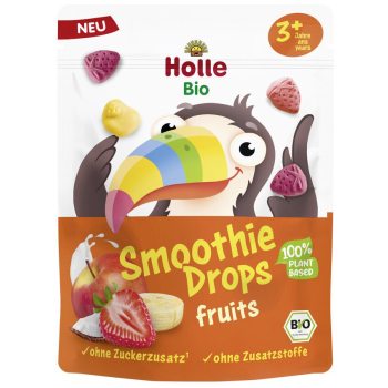 CHRUPKI OWOCOWE LIOFILIZOWANE DO SMOOTHIE BEZ DODATKU CUKRÓW OD 3 ROKU BIO 15 g - HOLLE
