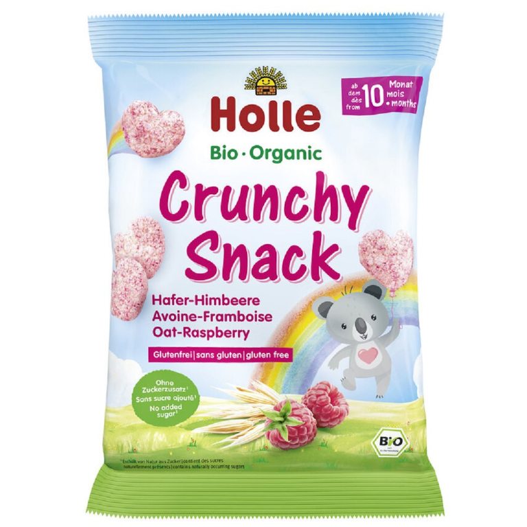 CHRUPKI KUKURYDZIANO - OWSIANE MALINOWO - BANANOWE BEZ DODATKU CUKRÓW BEZGLUTENOWE OD 10 MIESIĄCA BIO 30 g - HOLLE