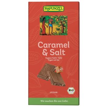 TABLICZKA KAKAOWA Z KROKANTEM Z ORZECHÓW LASKOWYCH SOLONYCH BIO 100 g - RAPUNZEL