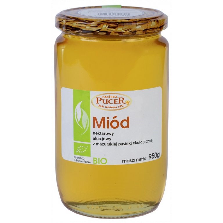 MIÓD NEKTAROWY AKACJOWY  BIO 950 g - PASIEKA PUCER