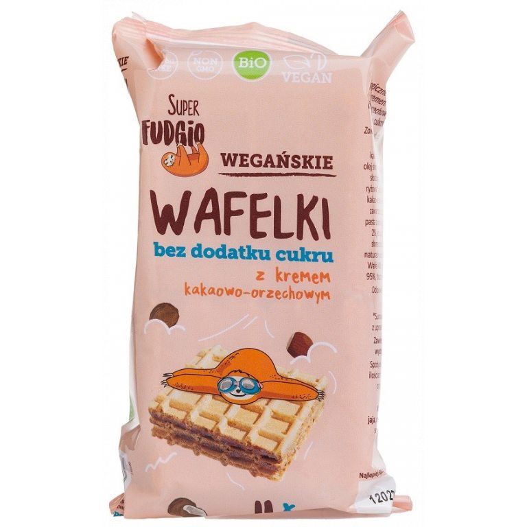 WAFELKI Z KREMEM KAKAOWO - ORZECHOWYM BEZ DODATKU CUKRÓW BIO (4 x 30 g) 120 g - ME GUSTO (SUPER FUDGIO)