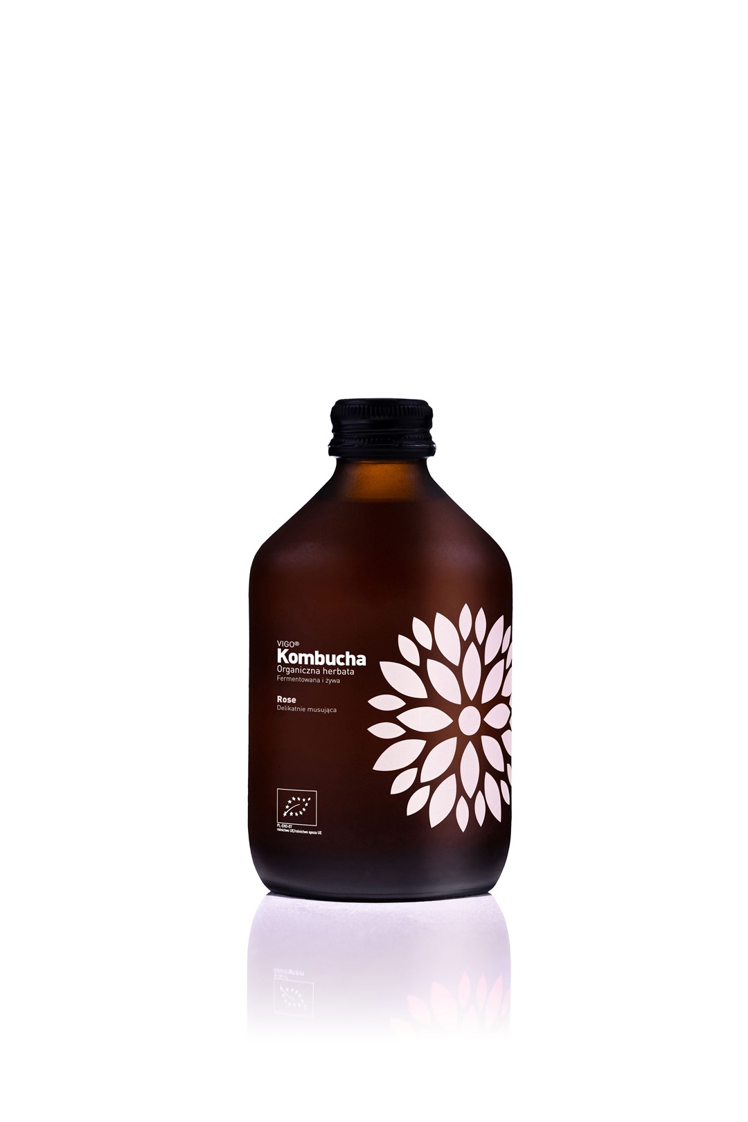 KOMBUCHA RÓŻANA BEZGLUTENOWA BIO 330  ml - VIGO