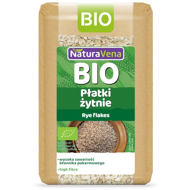 PŁATKI ŻYTNIE BIO 300 g - NATURAVENA
