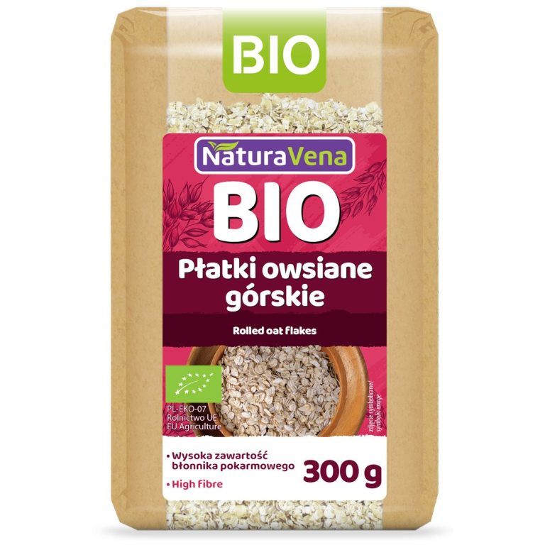 PŁATKI OWSIANE GÓRSKIE BIO 300 g - NATURAVENA