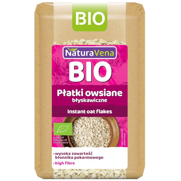 PŁATKI OWSIANE BŁYSKAWICZNE BIO 300 g - NATURAVENA