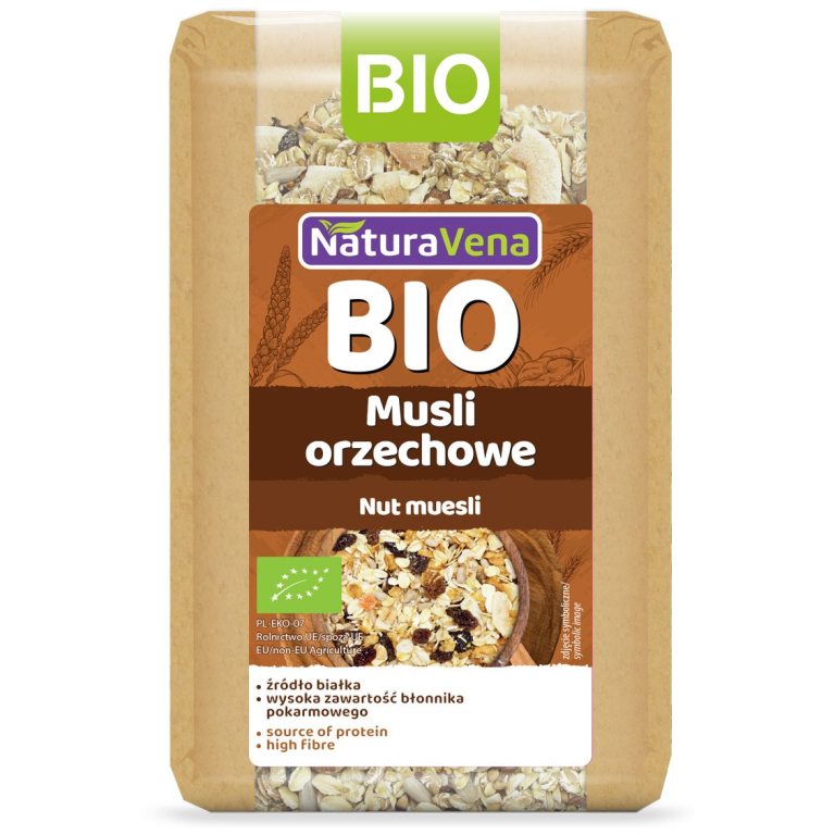 MUSLI ORZECHOWE BIO 300 g - NATURAVENA