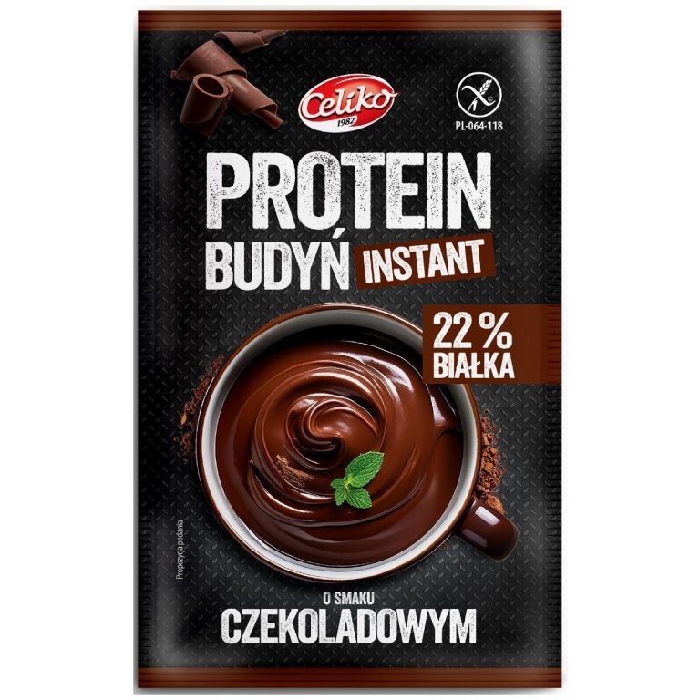 BUDYŃ PROTEINOWY INSTANT O SMAKU CZEKOLADOWYM BEZGLUTENOWY 40 g - CELIKO