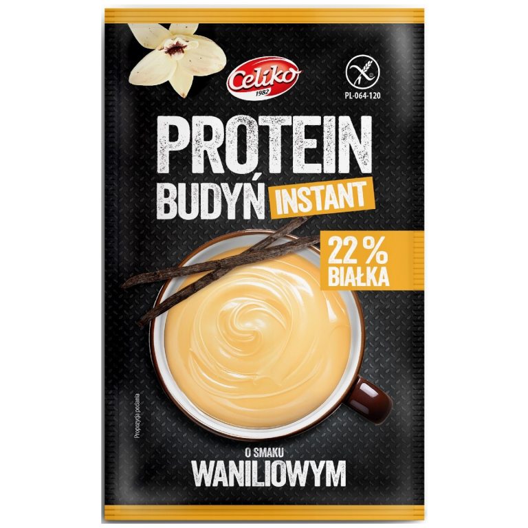 BUDYŃ PROTEINOWY INSTANT O SMAKU WANILIOWYM BEZGLUTENOWY 40 g - CELIKO