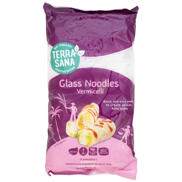 MAKARON (Z GROCHU) SZKLANY VERMICELLI BEZGLUTENOWY BIO 200 g - TERRASANA