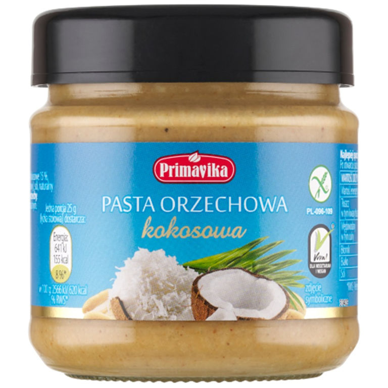 PASTA ORZECHOWA KOKOSOWA BEZGLUTENOWA 190 g - PRIMAVIKA