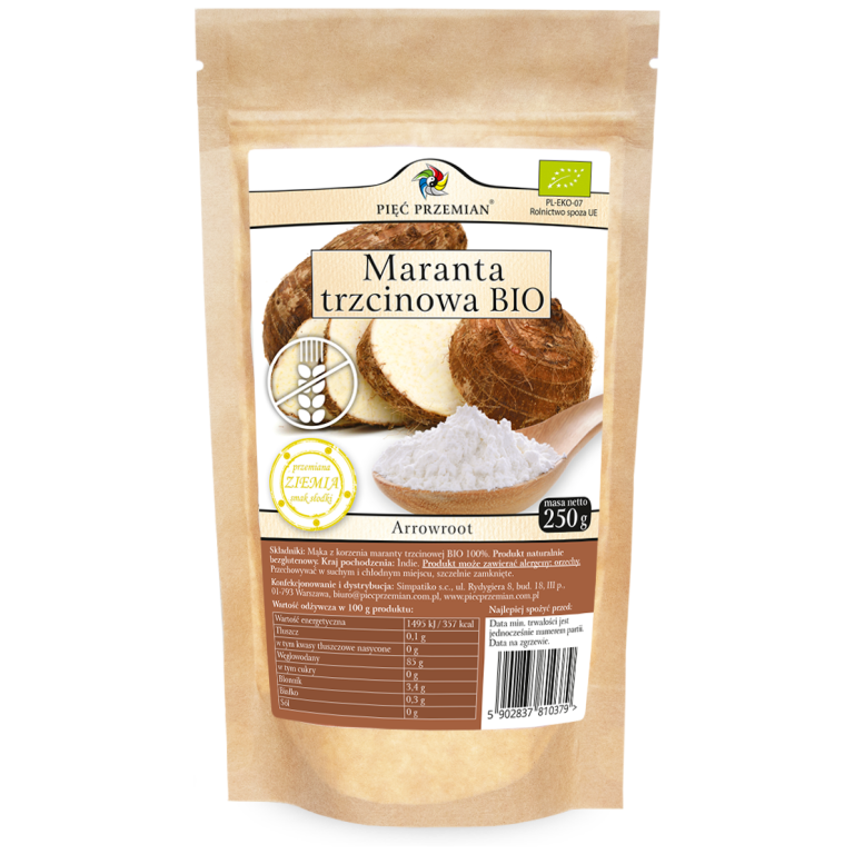 MARANTA TRZCINOWA BEZGLUTENOWA BIO 250 g - PIĘĆ PRZEMIAN
