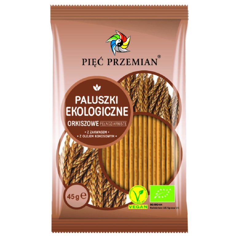 PALUSZKI ORKISZOWE PEŁNOZIARNISTE BIO 45 g - PIĘĆ PRZEMIAN