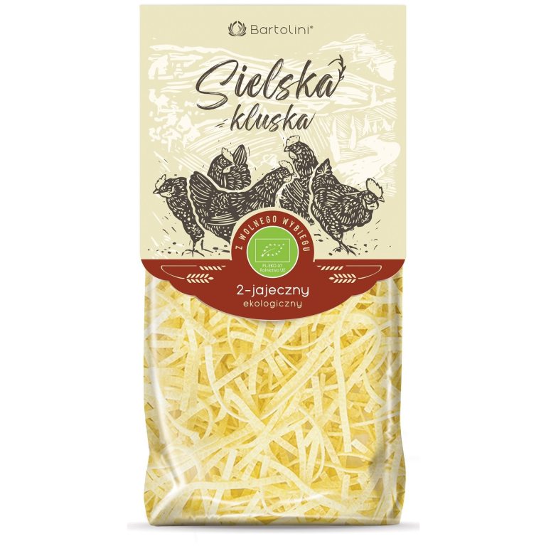 MAKARON (2-JAJECZNY) KRAJANKA BIO 250 g - BARTOLINI (SIELSKA KLUSKA)