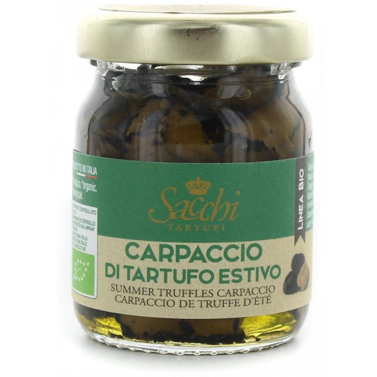 CARPACCIO Z CZARNEJ TRUFLI LETNIEJ BIO 50 g - SACCHI TARTUFI