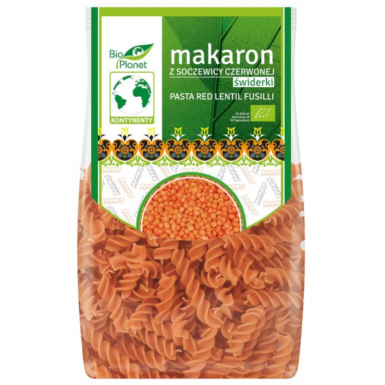 MAKARON PROTEINOWY (Z SOCZEWICY CZERWONEJ) ŚWIDERKI BIO 250 g - BIO PLANET