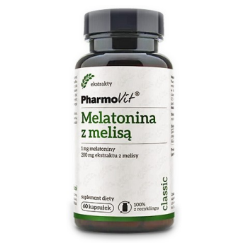 MELATONINA Z MELISĄ BEZGLUTENOWE 60 KAPSUŁEK - PHARMOVIT (CLASSIC)
