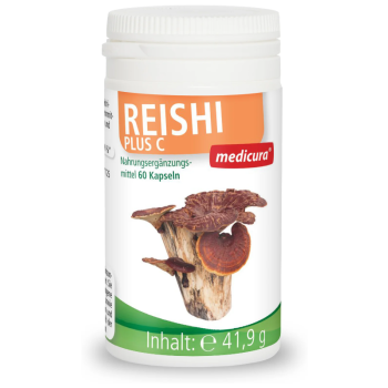 GRZYBY REISHI Z WITAMINĄ C 60 KAPSUŁEK - MEDICURA