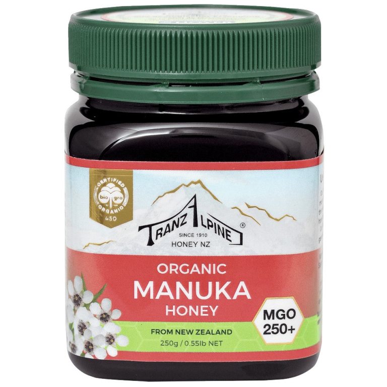 MIÓD MANUKA MGO 250+ BIO 250 g - TRANZALPINE