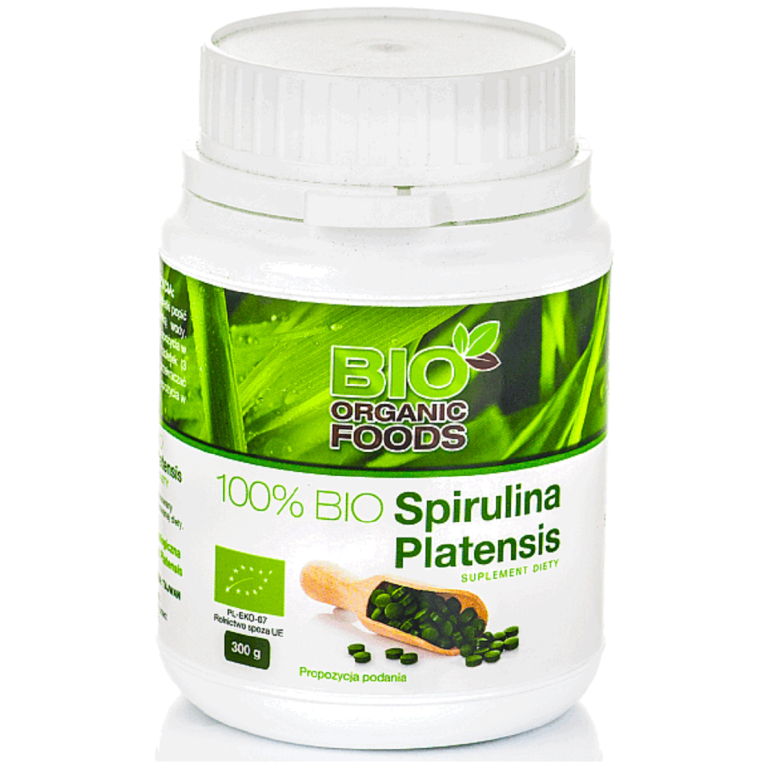 SPIRULINA PLATENSIS BIO (250 mg) 1200 TABLETEK - BIO ORGANIC FOODS