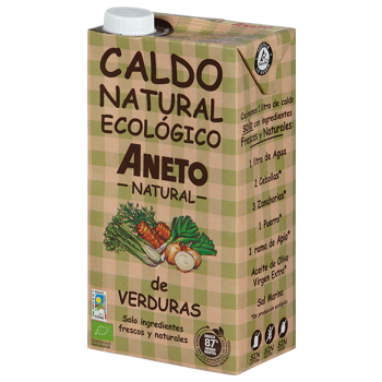 BULION WARZYWNY W PŁYNIE BEZGLUTENOWY BIO 1 L - ANETO NATURAL