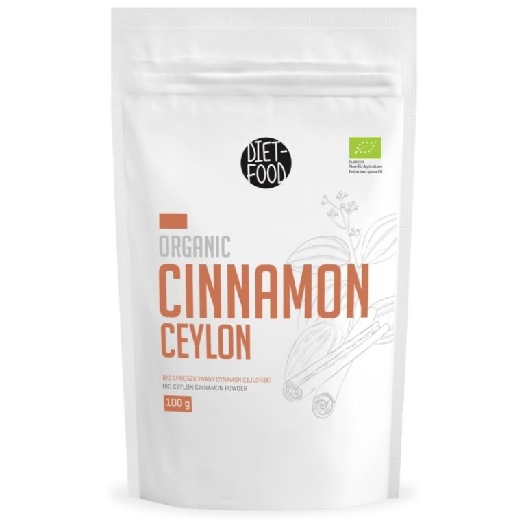 CYNAMON CEJLOŃSKI MIELONY BIO 100 g - DIET-FOOD